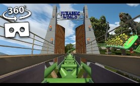 Dinosaur Roller Coaster in 360° [VR] 4K 60FPS