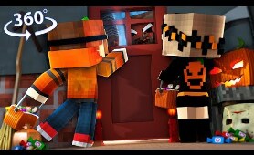 TRICK or TREAT! at Granny's in 360° VR - 360° Halloween Minecraft Roleplay